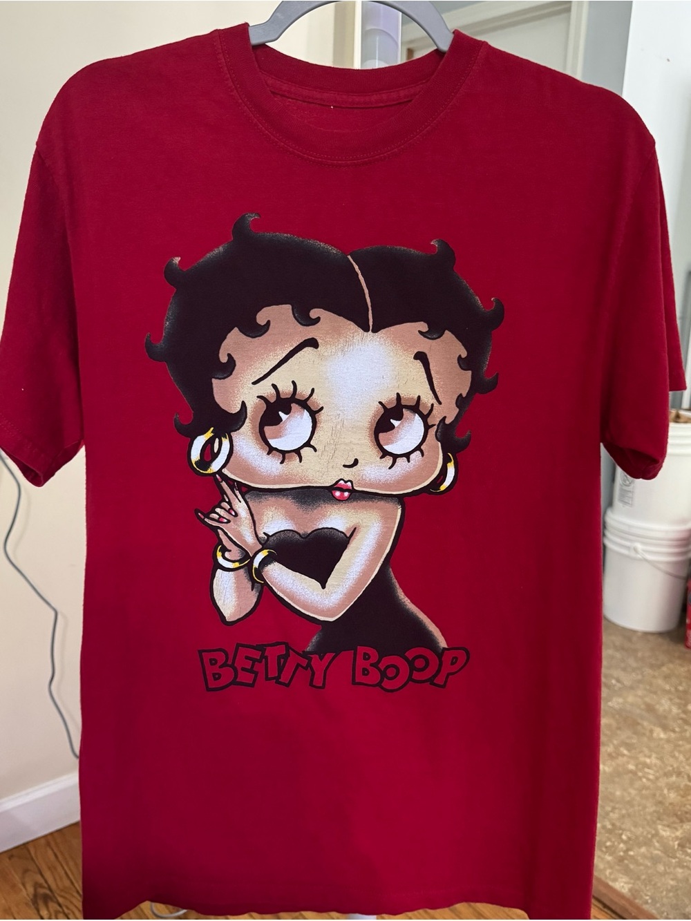 Betty Boop Red Tee with Black and Cream Graphic